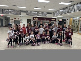 Junior Cheerleaders perform at halftime