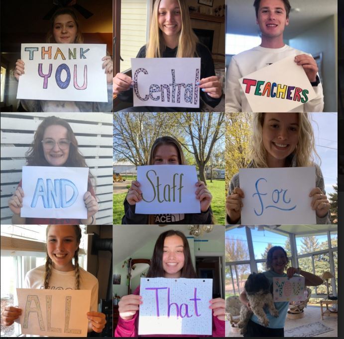 Student thank  you signs